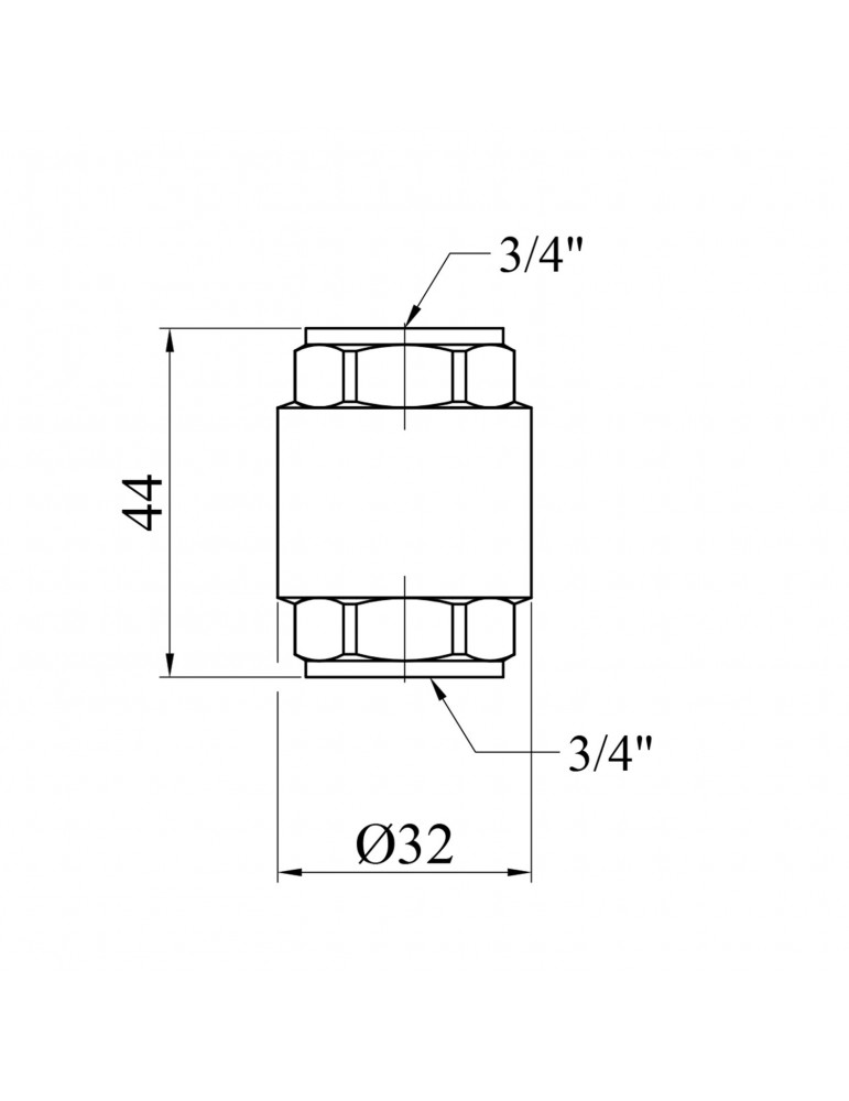 Зворотний клапан STA (DN) 20 ВВ з латунним штоком | купити | SilverGoose.com.ua.com.ua