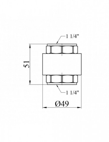 Зворотний клапан STA (DN) 32 ВВ з латунним штоком | купити | SilverGoose.com.ua.com.ua