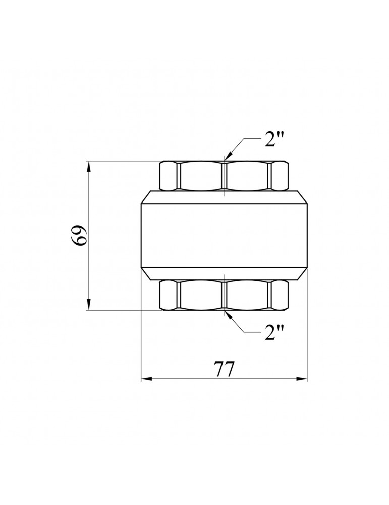 Зворотний клапан STA (DN) 50 ВВ з латунним штоком | купити | SilverGoose.com.ua.com.ua