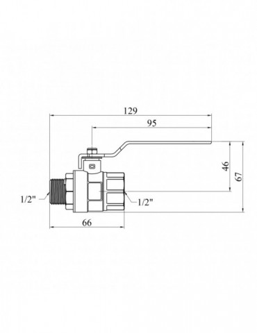 Кран кульовий STA "Premium" (DN) 15 ВЗ PN40 ручка, нікель | купити | SilverGoose.com.ua.com.ua