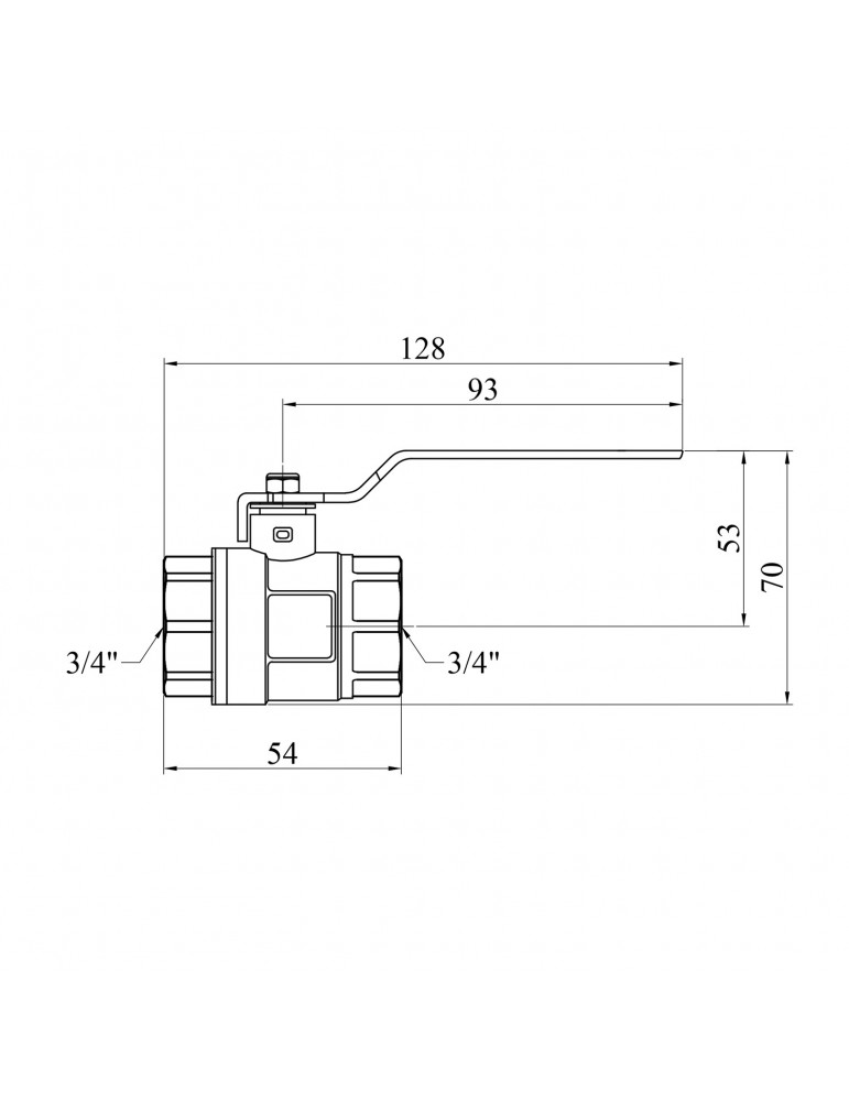 Кран кульовий STA "Premium" (DN) 20 ВВ PN40 ручка, нікель | купити | SilverGoose.com.ua.com.ua
