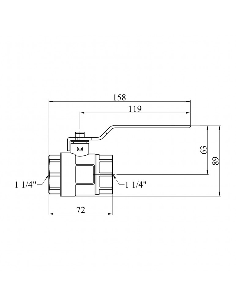 Кран кульовий STA "Premium" (DN) 32 ВВ PN40 ручка, нікель | купити | SilverGoose.com.ua.com.ua