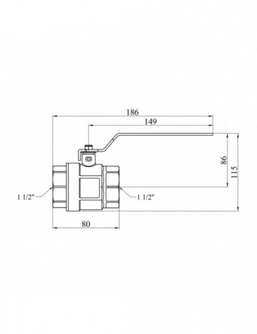 Кран кульовий STA "Premium" (DN) 40 ВВ PN40 ручка, нікель | купити | SilverGoose.com.ua.com.ua