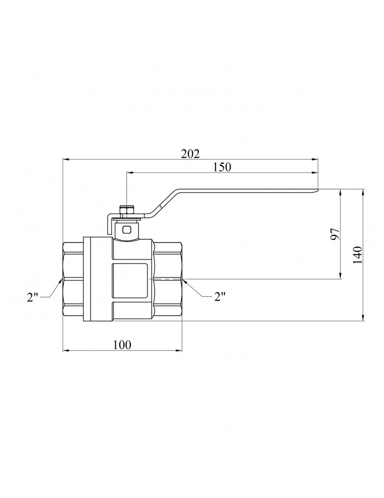Кран кульовий STA "Premium" (DN) 50 ВВ PN40 ручка, нікель | купити | SilverGoose.com.ua.com.ua