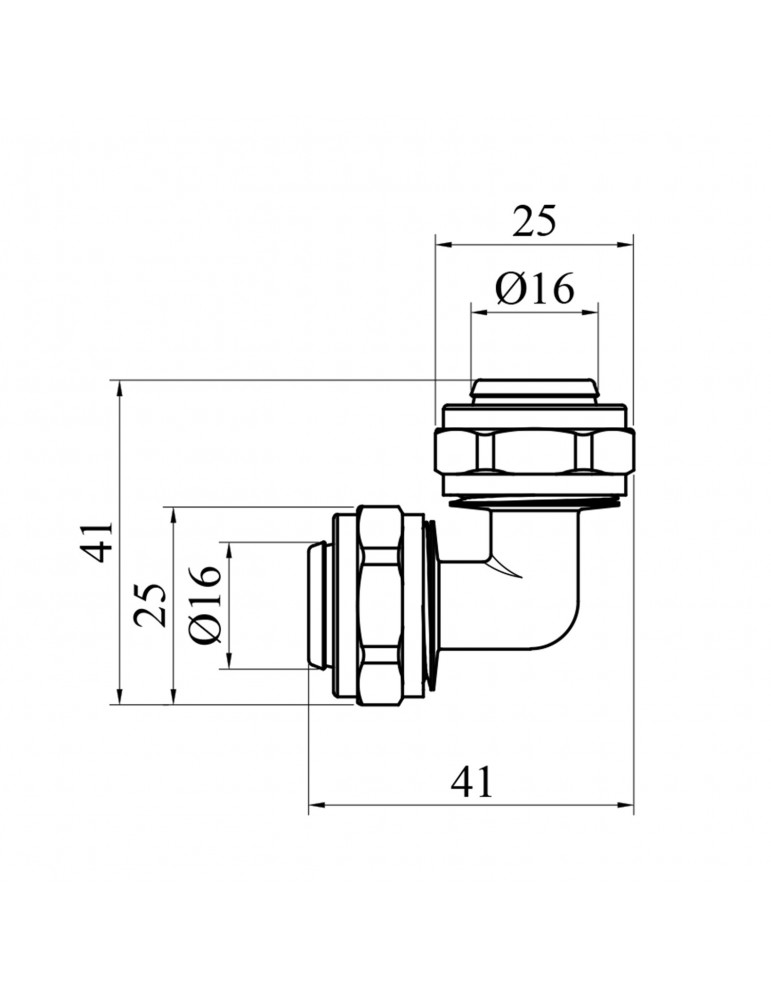 Коліно металопластикове STA (DN) 16x16 | купити | SilverGoose.com.ua.com.ua