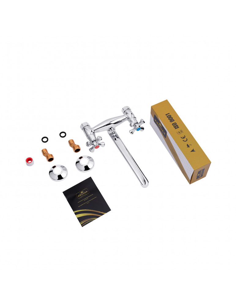 Змішувач для кухні настінний Kroner KRM Rhein - C040 | купити | SilverGoose.com.ua.com.ua