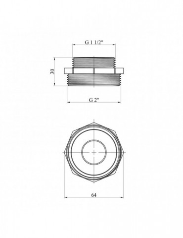 Ніпель перехідний STA (DN) 40х50 ЗЗ латунний | купити | SilverGoose.com.ua.com.ua