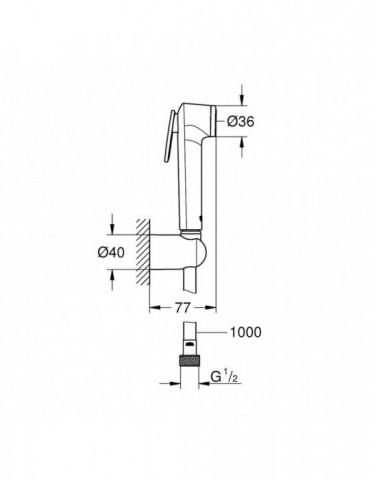 Набір для гігієнічного душу Grohe Tempesta-F Trigger Spray 30 26352000 | купити | SilverGoose.com.ua.com.ua