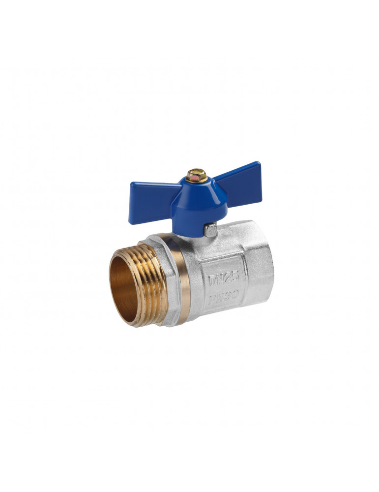 Кран кульовий Valves 1" ВЗ PN30 синій метелик | купити | SilverGoose.com.ua.com.ua