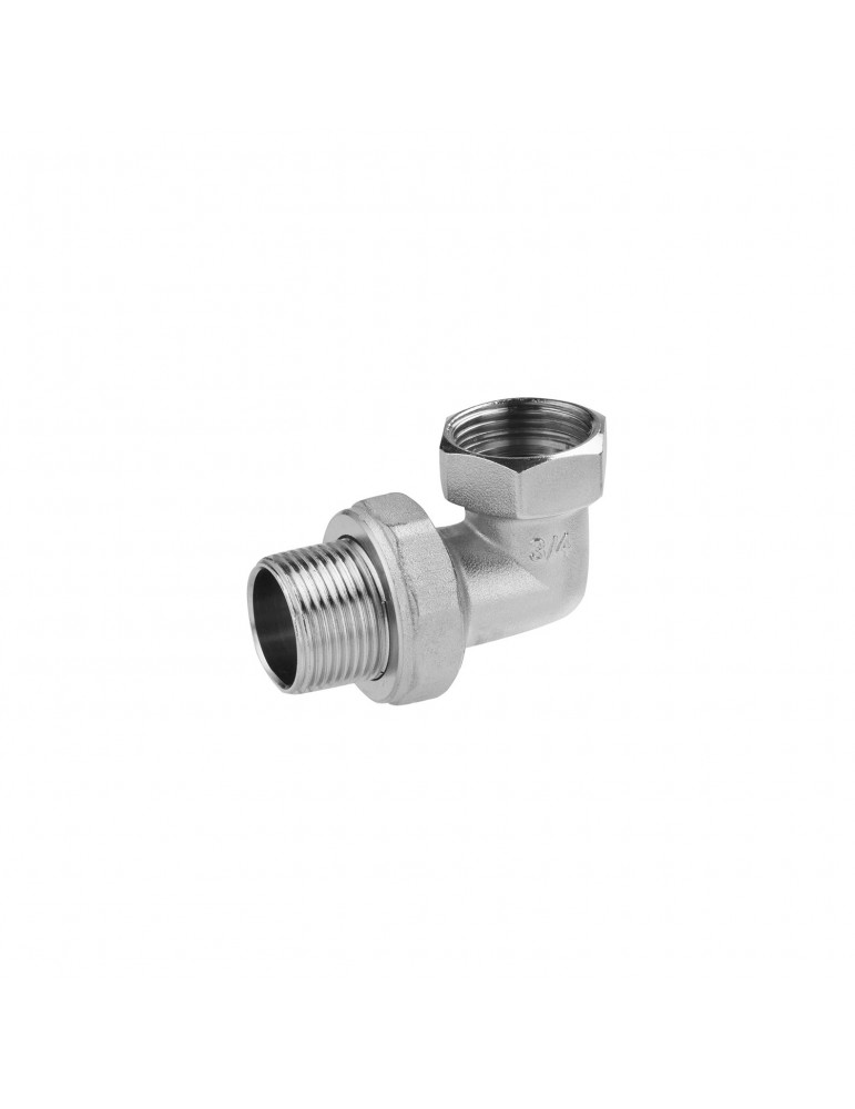 Згін-американка кутова посилена LexLine 3/4" ВЗ під конус нікель НК0814-Вн | купити | SilverGoose.com.ua.com.ua