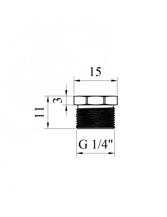 Заглушка посилена LexLine 1/4" РЗ нікель НК1019-Вн | купити | SilverGoose.com.ua.com.ua