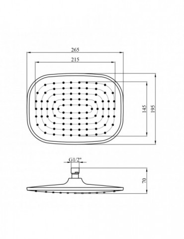 Лійка для верхнього душу Kroner KRP Edelstahl Kubus - SCH704 | купити | SilverGoose.com.ua.com.ua