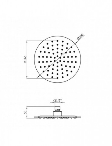 Лійка для верхнього душу Kroner KRP Edelstahl Klassisch - ESG720-20 | купити | SilverGoose.com.ua.com.ua