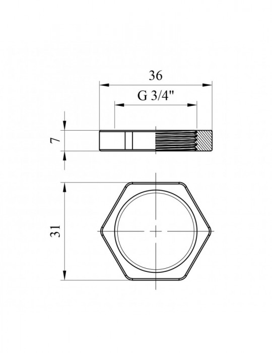 Контргайка посилена LexLine 3/4" нікель НК1202-Вн | купити | SilverGoose.com.ua.com.ua