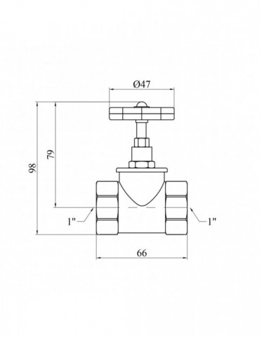 Вентиль запірний LexLine 1" ВВ PN10 латунний УК1120 | купити | SilverGoose.com.ua.com.ua