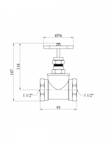 Вентиль запірний LexLine 1 1/2" ВВ PN10 латунний УК1124-В | купити | SilverGoose.com.ua.com.ua