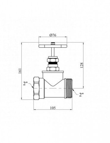 Вентиль запірний LexLine 2" ВЗ PN16 латунний УК1126-В | купити | SilverGoose.com.ua.com.ua