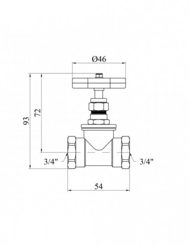 Вентиль запірний LexLine 3/4" ВВ PN10 латунний УК1112-В* | купити | SilverGoose.com.ua.com.ua