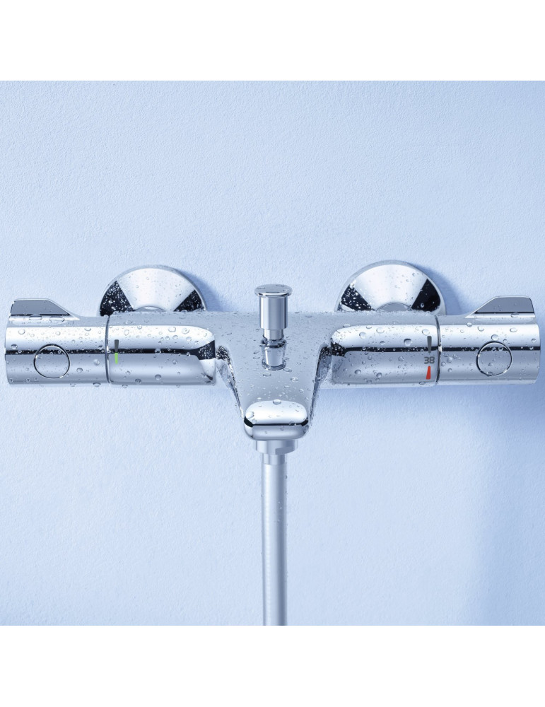 Змішувач для ванни Grohe Grohtherm 800 34567000 з душовим гарнітуром 27853001 (34567001) | купити | SilverGoose.com.ua.com.ua