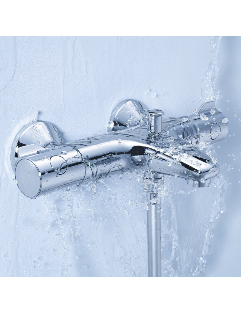 Змішувач для ванни Grohe Grohtherm 800 34567000 з душовим гарнітуром 27853001 (34567001) | купити | SilverGoose.com.ua.com.ua