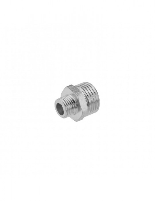 Ніпель перехідний посилений LexLine 1/2"х1/4" ЗЗ нікель НК0541-Вн | купити | SilverGoose.com.ua.com.ua