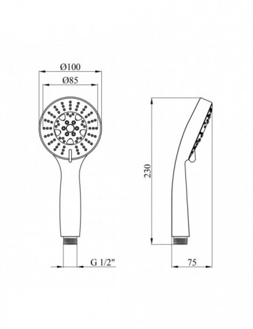 Лійка для ручного душу Kroner KRM - C721 | купити | SilverGoose.com.ua.com.ua