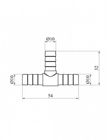 Трійник з'єднувальний LexLine D10 латунний УК1628 | купити | SilverGoose.com.ua.com.ua