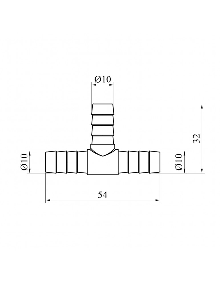 Трійник з'єднувальний LexLine D10 латунний УК1628 | купити | SilverGoose.com.ua.com.ua