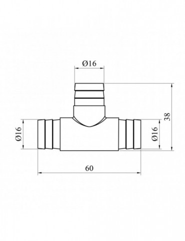 Трійник з'єднувальний LexLine D16 латунний УК1654 | купити | SilverGoose.com.ua.com.ua
