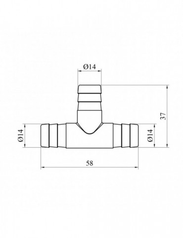 Трійник з'єднувальний LexLine D14 латунний УК1657 | купити | SilverGoose.com.ua.com.ua