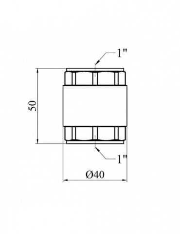Зворотній клапан полегшений LexLine 1" латунний УК3902 | купити | SilverGoose.com.ua.com.ua