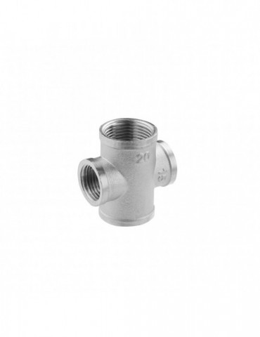 Хрестовина перехідна посилена LexLine 3/4"х1/2"х3/4"х1/2" ВВВВ нікель НК4606-Вн