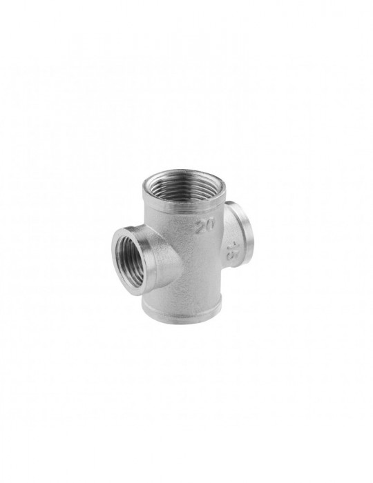 Хрестовина перехідна посилена LexLine 3/4"х1/2"х3/4"х1/2" ВВВВ нікель НК4606-Вн | купити | SilverGoose.com.ua.com.ua