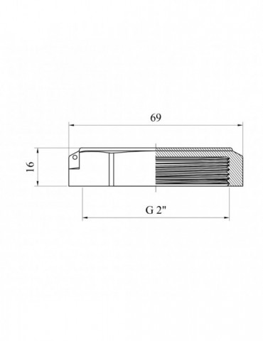 Заглушка посилена LexLine 2" РВ під пломбу латунна УК1014-В | купити | SilverGoose.com.ua.com.ua