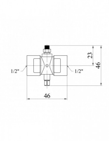 Кран пробковий трьохходовий для манометру Nikiforov 1/2" ВВ латунний | купити | SilverGoose.com.ua.com.ua