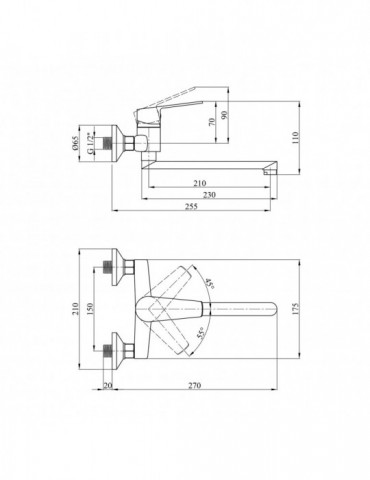 Змішувач для кухні Kroner KRM Oker - С040 | купити | SilverGoose.com.ua.com.ua