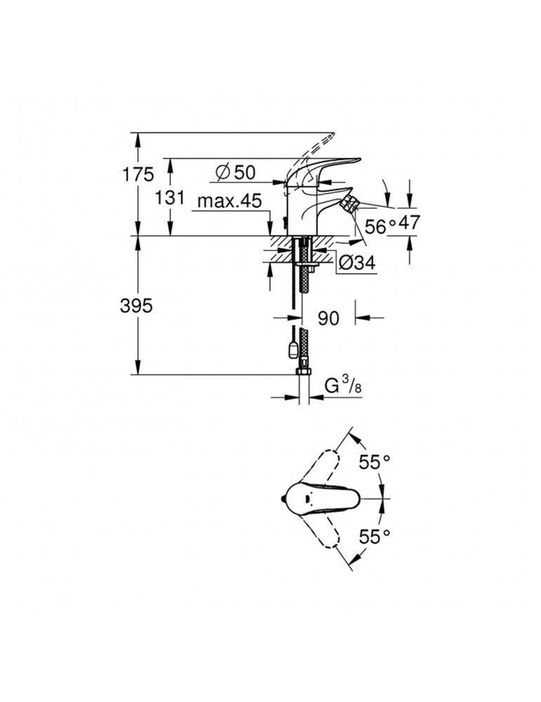 Змішувач для біде Grohe Euroeco 32882000 | купити | SilverGoose.com.ua.com.ua