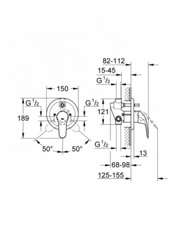 Змішувач прихованого монтажу для ванни Grohe Euroeco 32747000 | купити | SilverGoose.com.ua.com.ua