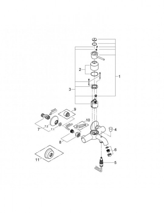 Змішувач для ванни Grohe BauClassic 32865000 | купити | SilverGoose.com.ua.com.ua