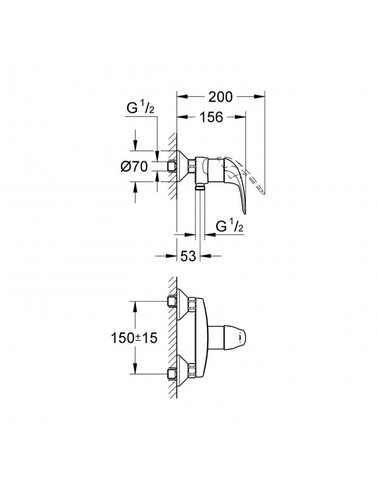 Змішувач для душу Grohe Euroeco 32740000 | купити | SilverGoose.com.ua.com.ua