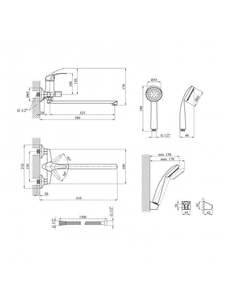 Змішувач для ванни Agua Leon - C071 | купити | SilverGoose.com.ua.com.ua