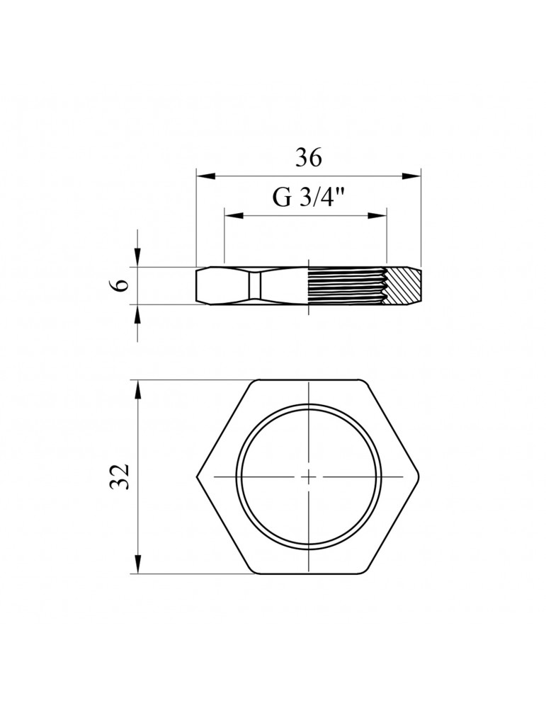 Контргайка Nikiforov 3/4" 6 мм латунна | купити | SilverGoose.com.ua.com.ua
