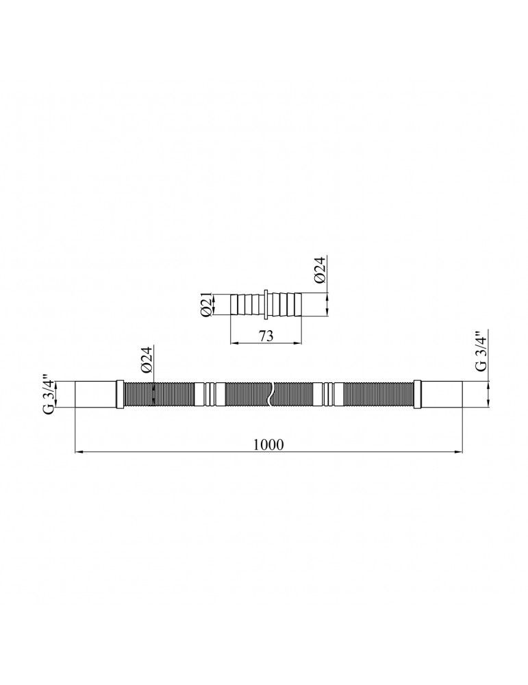 Зливний шланг для пральної машини Kroner KRP - DR100 100 см | купити | SilverGoose.com.ua.com.ua