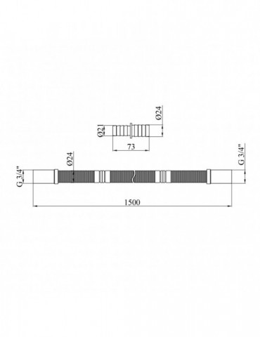 Зливний шланг для пральної машини Kroner KRP - DR150 150 см | купити | SilverGoose.com.ua.com.ua