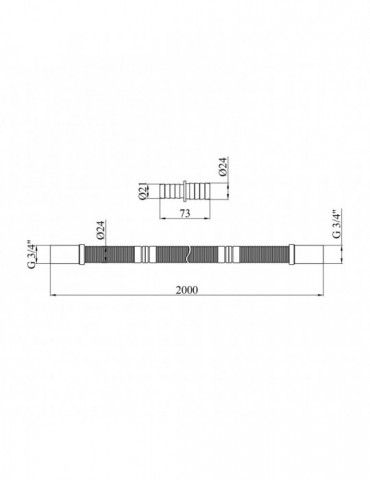 Зливний шланг для пральної машини Kroner KRP - DR200 200 см | купити | SilverGoose.com.ua.com.ua