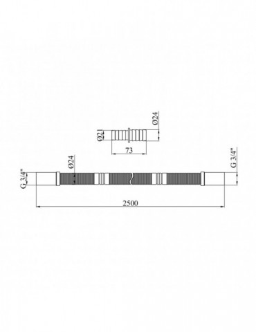 Зливний шланг для пральної машини Kroner KRP - DR250 250 см | купити | SilverGoose.com.ua.com.ua