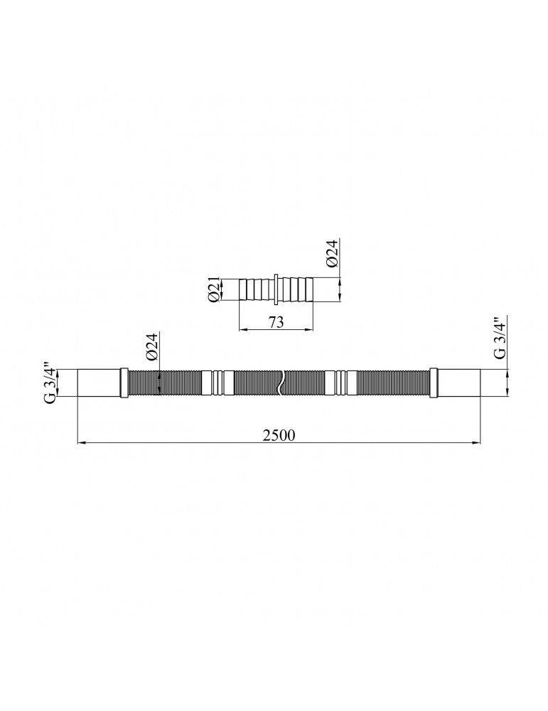 Зливний шланг для пральної машини Kroner KRP - DR250 250 см | купити | SilverGoose.com.ua.com.ua