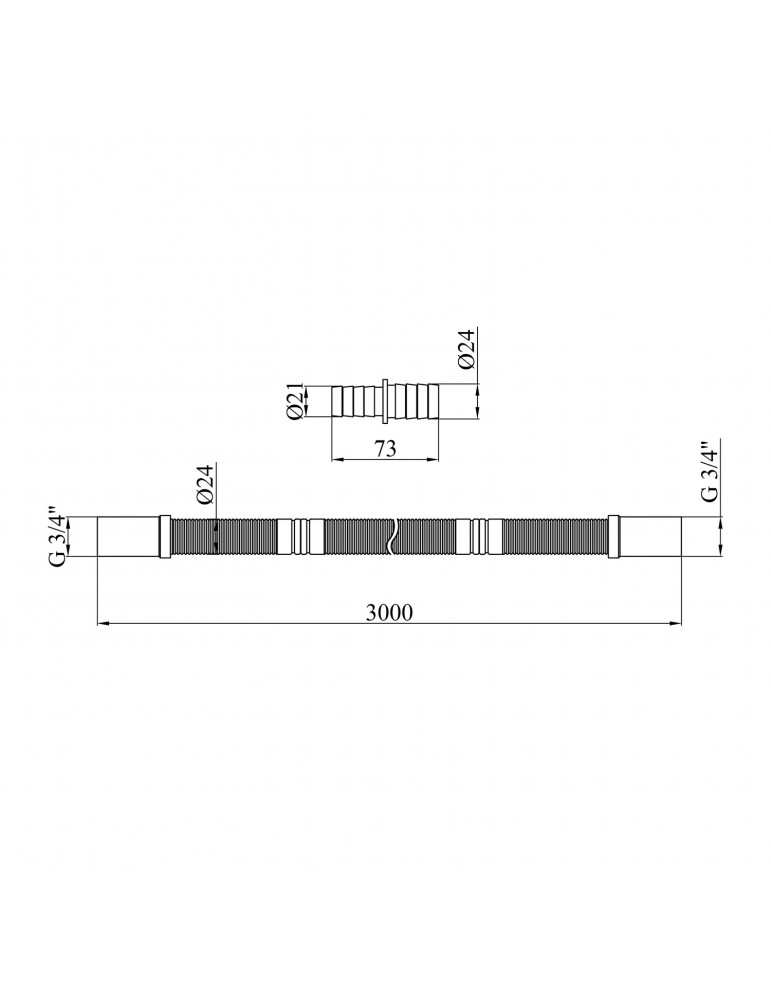 Зливний шланг для пральної машини Kroner KRP - DR300 300 см | купити | SilverGoose.com.ua.com.ua