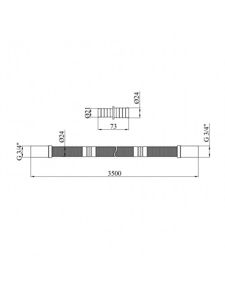 Зливний шланг для пральної машини Kroner KRP - DR350 350 см | купити | SilverGoose.com.ua.com.ua
