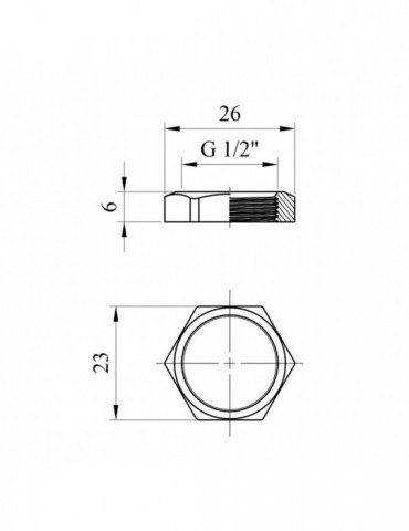 Контргайка Nikiforov 1/2" 6 мм нікель | купити | SilverGoose.com.ua.com.ua